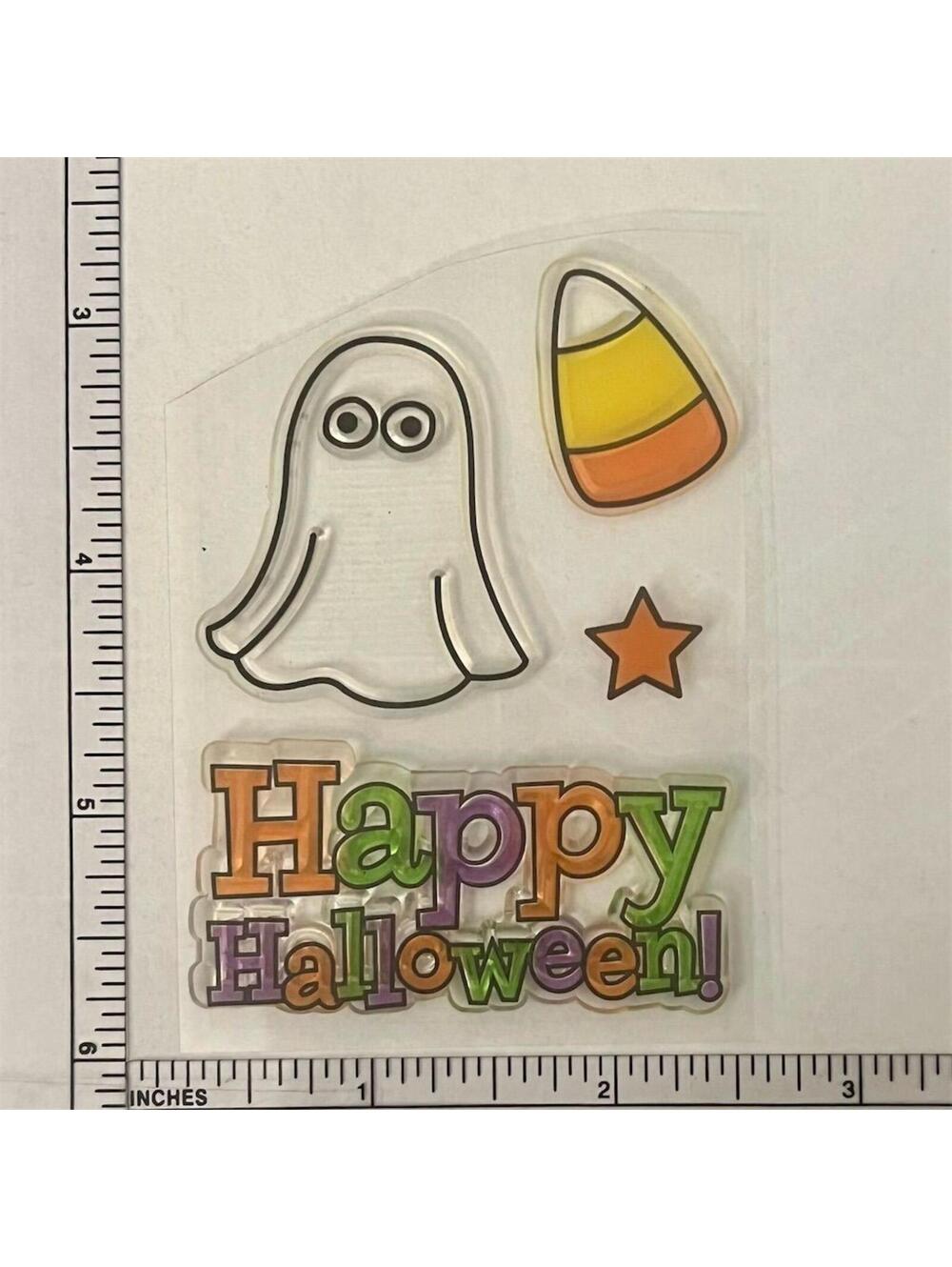 Simon Says Stamp Get Spooky Halloween Clear Stamp Set Ghost Candy Corn